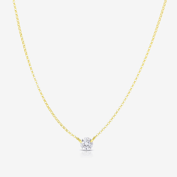 Round Diamond Bezel Necklace | Bezel diamond, Diamond, Bezel necklace